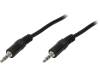 CA1048, Кабель; вилка Jack 3,5мм, с обеих сторон; черный; 0,2м, LOGILINK