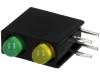 L-710A8FG/1G1YD LED; в корпусе; Кол-во диод:2; 3мм; THT; желтый/зеленый; 6-15мкд