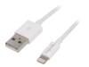 UA0241 Кабель; USB 2.0; вилка USB A, вилка Apple Lightning; 380мм; белый