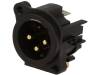 AC3MAH-AU-PRE, Гнездо; XLR; "папа"; PIN:3; угловой 90°; винтами; THT; позолота, Amphenol