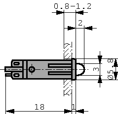 1.69.508.816/0000, LED Indicator yellow 24...28 VDC, RAFI
