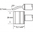 PTTC-707 Soldering Tip Blade, pair 28.0 mm 390 °C