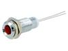 M.3030R, Индикат.лампа: LED; выпуклый; Отв: O6мм; на печатную плату; латунь, Mentor