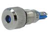 GQ8F-D/B/12, Индикат.лампа: LED; плоский; 12ВDC; Отв: O8мм; IP67; под пайку, Onpow