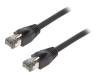 CQ8023S Patch cord; S/FTP; Cat 8.1; многопров; Cu; LSZH; черный; 0,5м; 26AWG