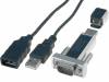 DA-70155-1, Адаптер USB-RS-232; вилка D-Sub 9pin, вилка USB A; 0,8м; черный, DIGITUS