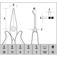 T3892 Snipe nose pliers 152 mm