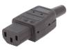 CP22S, Разъем: питания AC; вилка; "мама"; 10А; 250ВAC; IEC 60320; C13 (F), Cliff