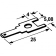 CT98 Push-on blade, blank PCB 2.8 x 0.8 mm
