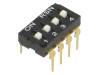 DI-04 Переключатель: DIP-SWITCH; Кол-во секций:4; ON-OFF; 0,05A/12ВDC
