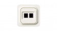 5102005 Telephone socket, Flush mounted, 2 x RJ12, white