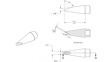 SMTC-0184 Rework Cartridge Hoof / 60° / Bevelled 1.5 mm 330 °C