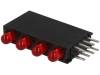 L-7104SB/4ID, LED; в корпусе; Кол-во диод:4; 3мм; THT; красный; 12-30мкд; 40°, Kingbright