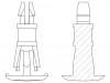 8G820V41212 Втулка дистанцирующая; полиамид 66; Дл: 7,9мм; защелка / защелка