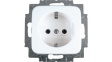 20 EUC-214 Socket Outlet, 2P+E/F (CEE 7/3), Flush Mounted, White