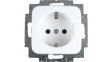 20 EUC-214 Socket Outlet, 2P+E / F (CEE 7/3), Flush Mounted, White
