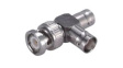 45 BNC-75-0-1/133 NE Adapter, T-Type, BNC Plug - 2x BNC Socket, 75Ohm