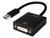 UA0232 Адаптер; USB 2.0,USB 3.0; гнездо DVI-I (24+5), вилка USB A