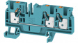 2051280000 A3C 4 BL terminal block, clamp, 3 poles, 32a, 4mm2, blue