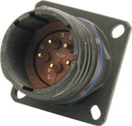 D38999/20WD5PN, Appliance plug with flange 15-5 5P, Amphenol