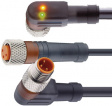 RKMWV/LED A 3-224/5 M Соединительный кабель; M8; PIN:3; угловой; 5м; вилка; 30ВAC; 4А