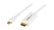 MDP2HDMM1MW Video Cable, Mini DisplayPort - HDMI Plug, 3840 x 2160, 1m