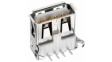 614004190021 Socket, horizontal USB 2.0 A 4P THT