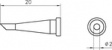 LT 22C Soldering Tip Round shape beveled 45° 2 mm