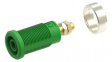 RND 350-00070 Banana Socket  diam.4mm Green 25A M4 Screw