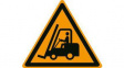 RND 605-00167 Forklift Sign, Warning, Triangular, Black on Orange, Plastic, 1pcs