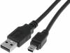 AK-300108-030-S Кабель; USB 2.0; вилка USB A, вилка mini USB B; никелированные