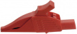 XDK-1033 RED Предохранительный зубчатый зажим ø 4 mm красный