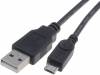TCAB-143 Кабель; USB 2.0; вилка USB A, вилка micro USB B; 1м; черный