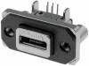 MUSB-K152-30, Гнездо; USB AB micro; MUSB; на плату, на панель, на провод; THT, Amphenol