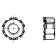 1052 Serrated Lock Nut with M-Thread M4
