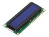 RC1602B2-BIW-JSX, Дисплей: LCD; алфавитно-цифровой; STN Negative; 16x2; голубой; LED, RAYSTAR OPTRONICS