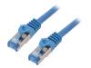 CQ3046S Patch cord; S/FTP; 6a; многопров; Cu; LSZH; синий; 1,5м