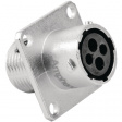 RT0010-2SNH Square flange receptacle 2x2P