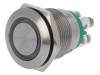 MPI002/TE/GN/12, Pushbutton Switches Stainles Steel Vandl Resistant Switch, Bulgin