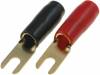 TERMINAL-SPADE-12G Наконечник: вилочный; M4; 4мм2; позолота; изолированный; 20 штук