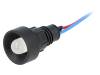 LW-D10-12AC/DC, Индикат.лампа: LED; вогнутый; 12ВDC; 12ВAC; Отв: O13мм; IP40, POLAM-ELTA