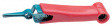 AGF 2 RED Crocodile clip diam. 2 mm / diam. 4 mm Red