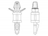 8G813V41288 Дистанц PCB; полиамид 66; Дл: 16мм; защелка / защелка; UL94V-2
