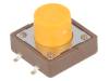 DTSM-25S-V-B Микропереключатель; 1; SPST-NO; 0,05A/12ВDC; SMT; 3,2Н; 12x12мм