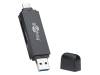 59091, Считыватель карт: внешний; USB 3.0,USB-C; Коммуникация: USB, Goobay