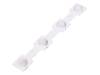 CN16606 DAISY-4X1-W Линза для LED; прямоугольная; прозрачный; 50°; Цвет: черный