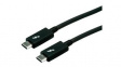 11.02.9041 Cable Thunderbolt 3 Plug - Thunderbolt 3 Plug 1m USB 3.2 Black