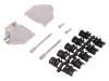09670150343, D-Sub hood/top entry/Metal cover/15/designed for screw locking, Harting