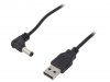55156, Кабель; вилка USB A,вилка DC 5,5/2,5; черный; 1,5м; Проводник: Cu, Goobay