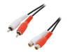 CA1038, Кабель; гнездо RCA x2,вилка RCA x2; 10м; Цвет: черный, LOGILINK
